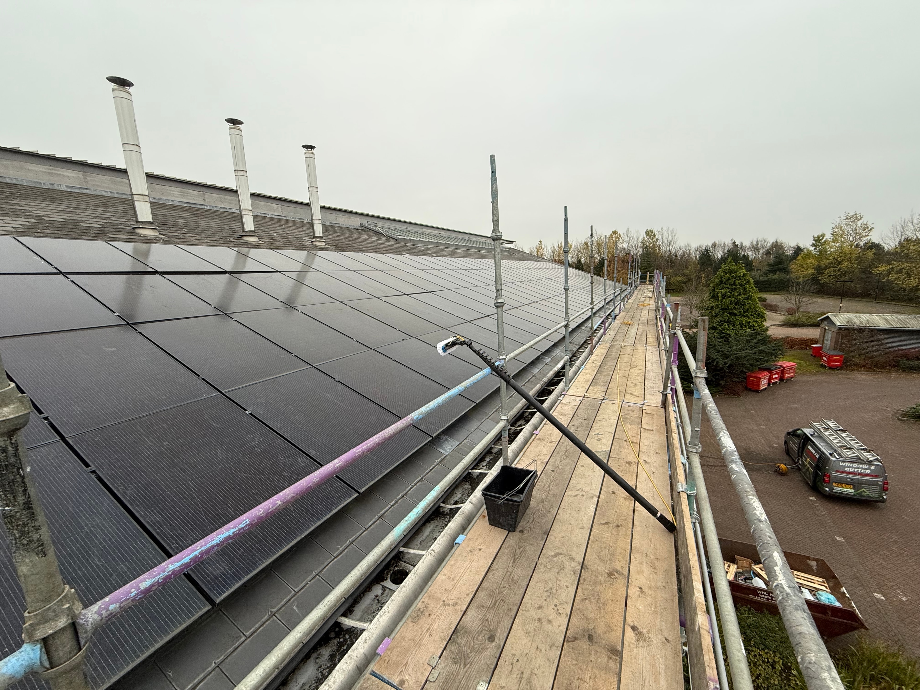 Solar panel cleaning