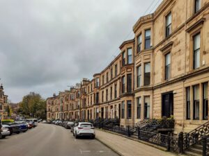 Gutter cleaning in action, Glasgow